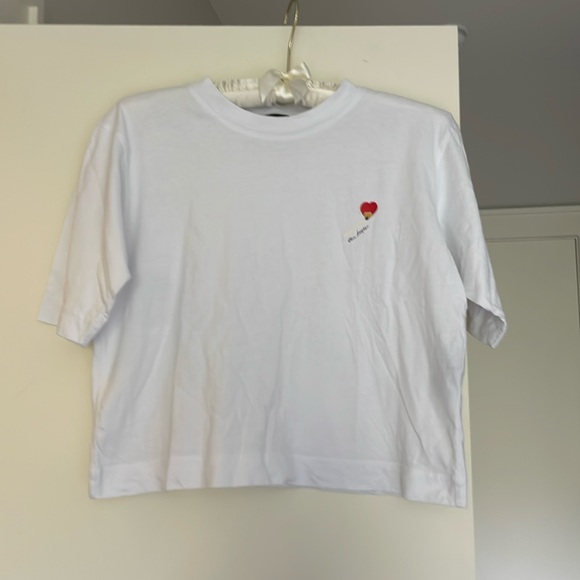 The Kooples White T-Shirt with Embroidery Size Small - Picture 2 of 8